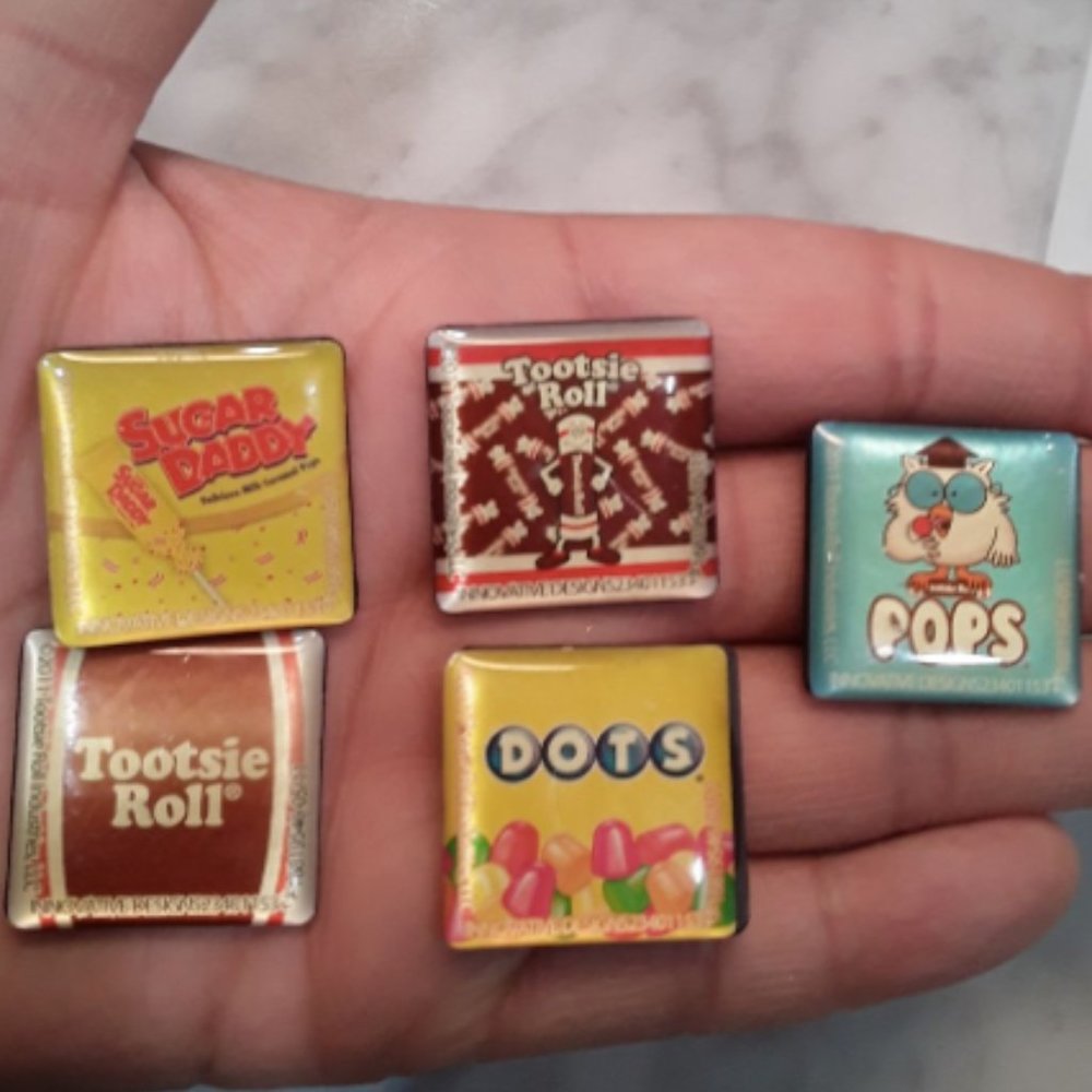 Candy magnets tootsie roll pops fridge
